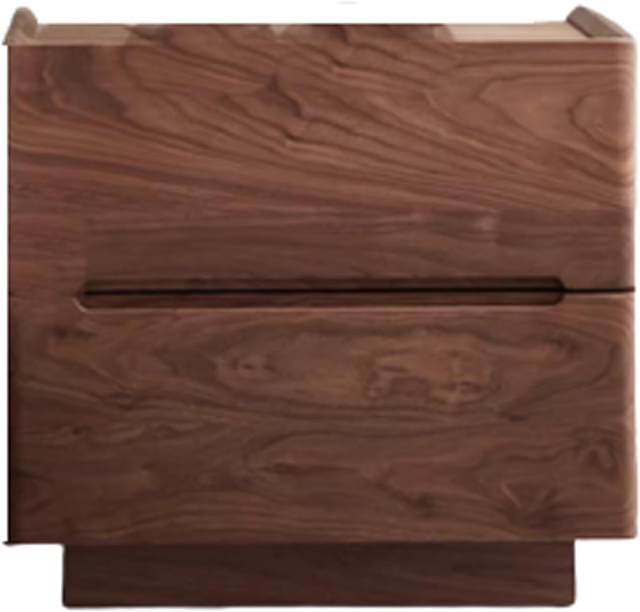 Rectangular Nordic Wooden BedHead Cabinet Modern Light Luxury Black Walnut Storage Cabinet Pastoral Comfortable Storage Cabinet Delicate Slim Nightstand