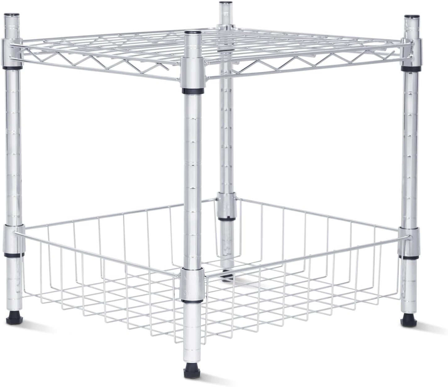 Whitmor 5 Tier Shelving Unit, Metal Storage Shelves, 400 lbs Capacity per Shelf, 2000 lbs Total, Adjustable Heavy Duty Shelf, Easy Assembly for Kitchen, Garage, Plant, 36"L x 14"W x 72"H, Chrome