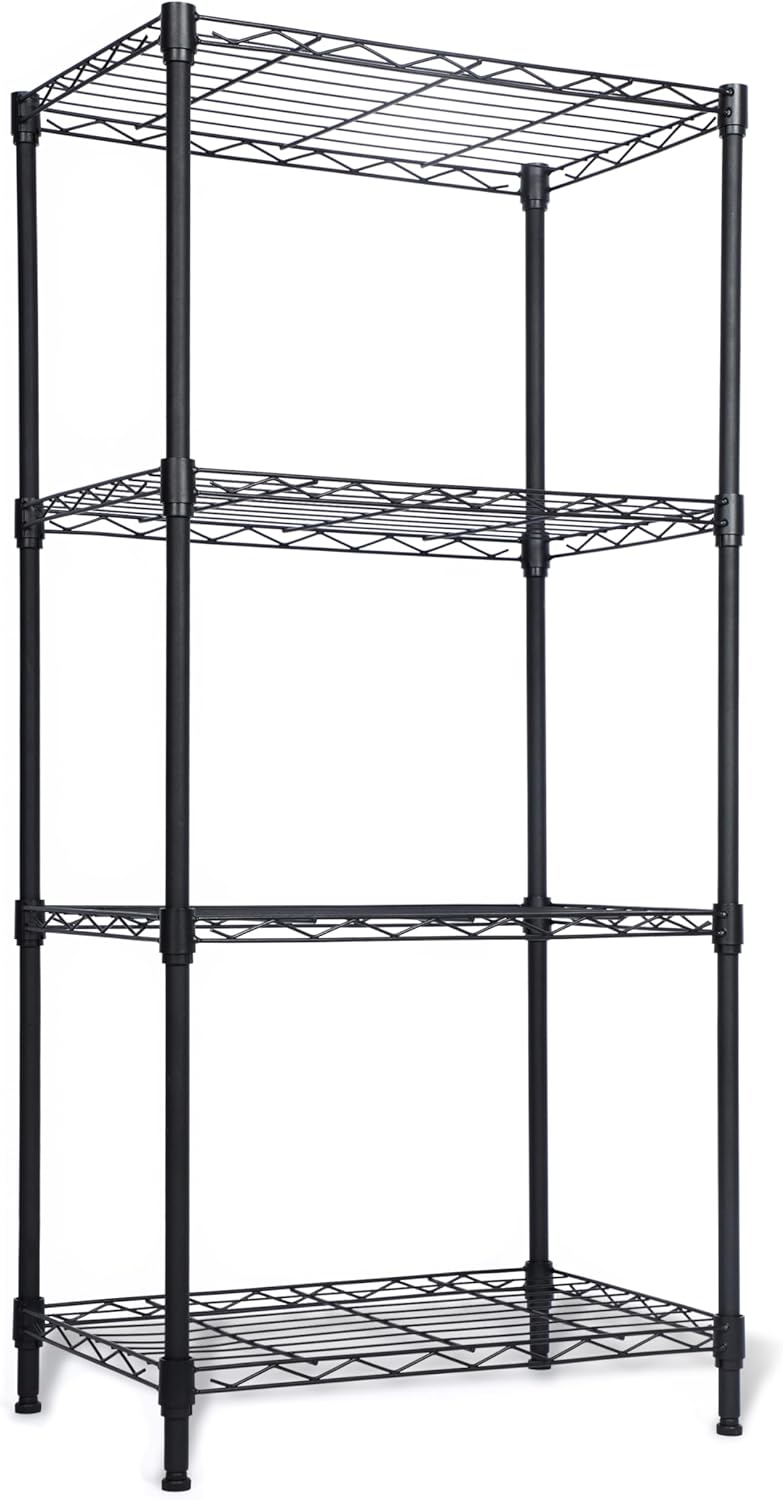 Whitmor 5 Tier Shelving Unit, Metal Storage Shelves, 400 lbs Capacity per Shelf, 2000 lbs Total, Adjustable Heavy Duty Shelf, Easy Assembly for Kitchen, Garage, Plant, 36"L x 14"W x 72"H, Chrome