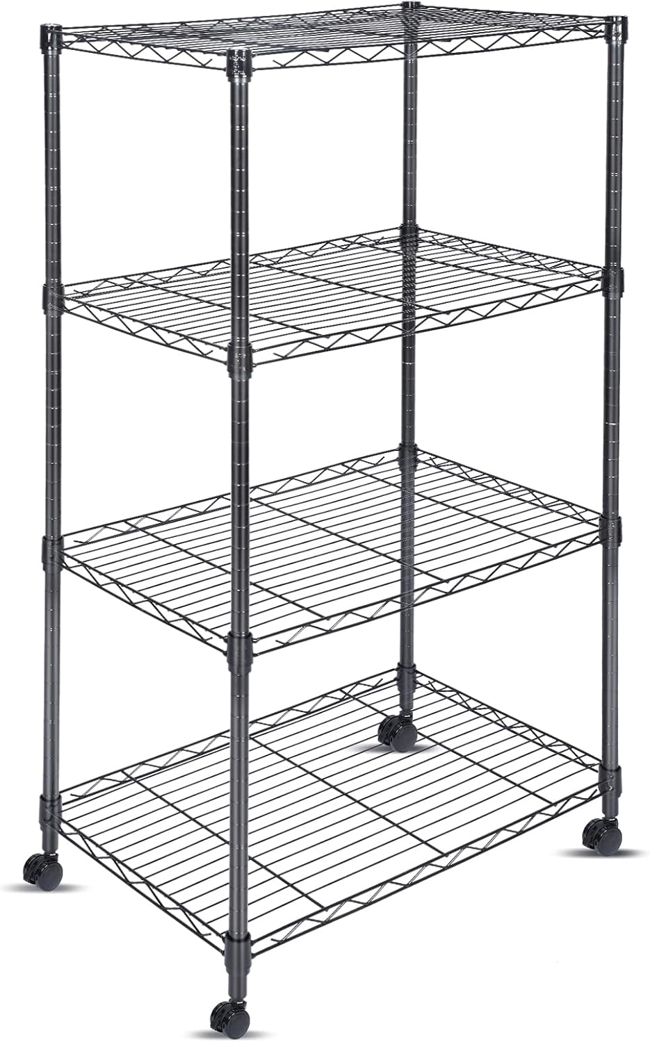 Whitmor 5 Tier Shelving Unit, Metal Storage Shelves, 400 lbs Capacity per Shelf, 2000 lbs Total, Adjustable Heavy Duty Shelf, Easy Assembly for Kitchen, Garage, Plant, 36"L x 14"W x 72"H, Chrome