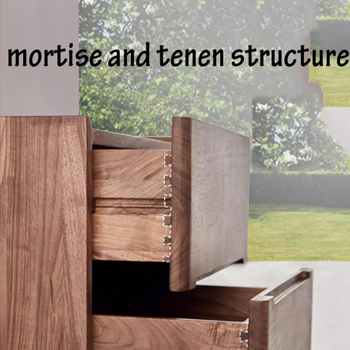 Rectangular Nordic Wooden BedHead Cabinet Modern Light Luxury Black Walnut Storage Cabinet Pastoral Comfortable Storage Cabinet Delicate Slim Nightstand