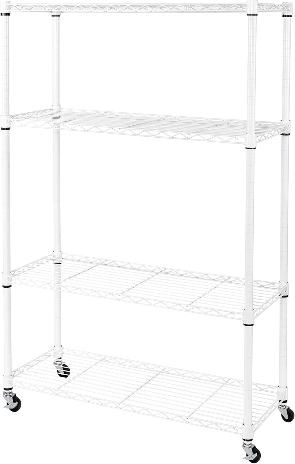 Seville Classics 5-Tier Wire Shelving with Wheels, 5-Tier, 30"" W x 14"" D (NEW MODEL), Chrome Plating, Plated Steel