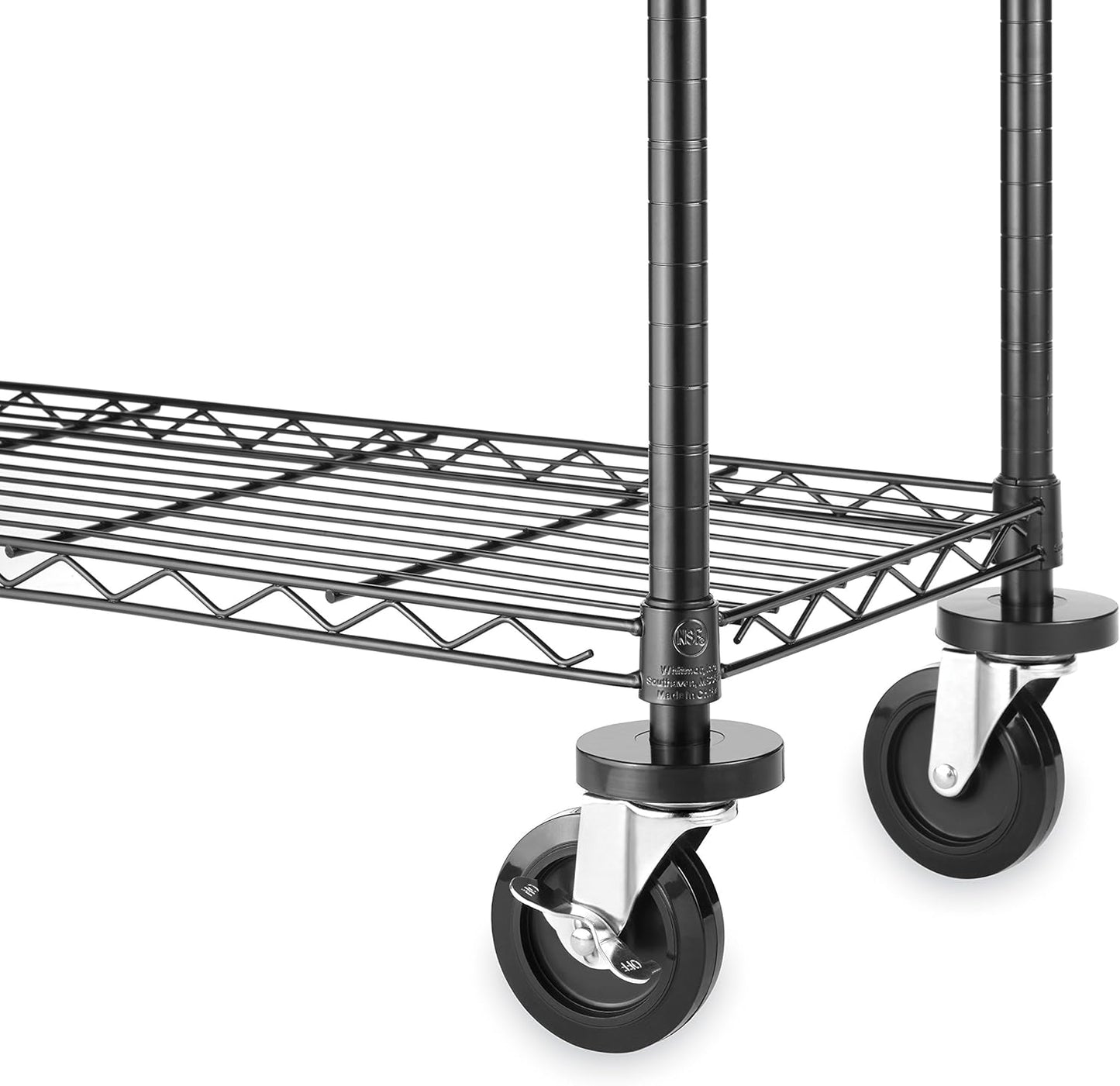 Whitmor 5 Tier Shelving Unit, Metal Storage Shelves, 400 lbs Capacity per Shelf, 2000 lbs Total, Adjustable Heavy Duty Shelf, Easy Assembly for Kitchen, Garage, Plant, 36"L x 14"W x 72"H, Chrome