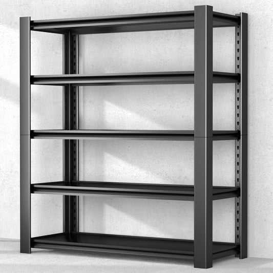 5-Tier Garage Shelving Heavy Duty, 3000 LBS Capacity Metal Storage Rack 76" H x 60" W x 24" D, Adjustable Steel Shelves Unit for Garage, Warehouse, Basement, Pantry, Workshop.1 Pack